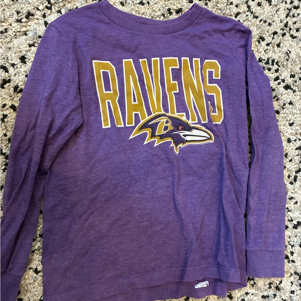 NFL Purple Ravens Kids Long Sleeve Tee